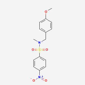 molecular formula C15H16N2O5S B2633782 N-(4-methoxybenzyl)-N-methyl-4-nitrobenzenesulfonamide CAS No. 905806-96-4