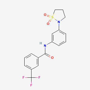 N-(3-(1,1-dioxidoisothiazolidin-2-yl)phenyl)-3-(trifluoromethyl)benzamide