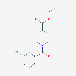 molecular formula C15H18ClNO3 B263379 Ethyl 1-(3-chlorobenzoyl)-4-piperidinecarboxylate 