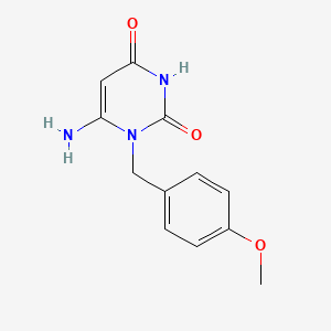 molecular formula C12H13N3O3 B2633790 6-Amino-1-(4-methoxybenzyl)pyrimidine-2,4(1H,3H)-dione CAS No. 54052-74-3