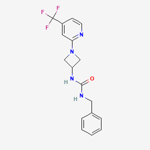 molecular formula C17H17F3N4O B2633792 1-Benzyl-3-[1-[4-(trifluoromethyl)pyridin-2-yl]azetidin-3-yl]urea CAS No. 2415500-03-5