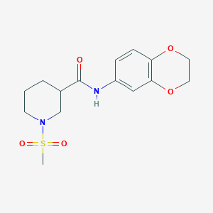 molecular formula C15H20N2O5S B2633798 N-(2,3-dihydro-1,4-benzodioxin-6-yl)-1-methylsulfonylpiperidine-3-carboxamide CAS No. 832141-64-7