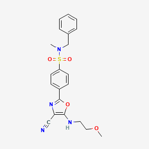 N-benzyl-4-(4-cyano-5-((2-methoxyethyl)amino)oxazol-2-yl)-N-methylbenzenesulfonamide