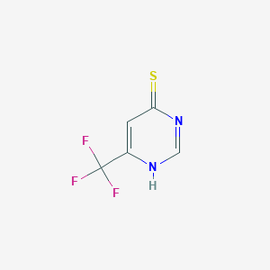 molecular formula C5H3F3N2S B2633803 6-(Trifluoromethyl)-1H-pyrimidine-4-thione CAS No. 1379067-30-7