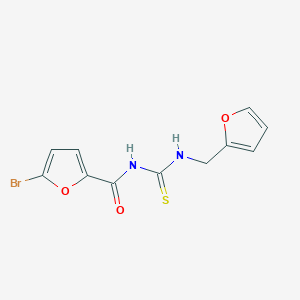molecular formula C11H9BrN2O3S B2633815 5-bromo-N-((furan-2-ylmethyl)carbamothioyl)furan-2-carboxamide CAS No. 536722-58-4