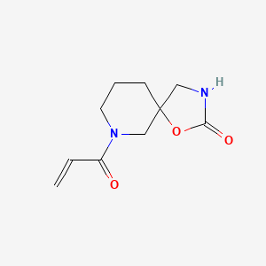 molecular formula C10H14N2O3 B2633819 7-(Prop-2-enoyl)-1-oxa-3,7-diazaspiro[4.5]decan-2-one CAS No. 2094126-03-9