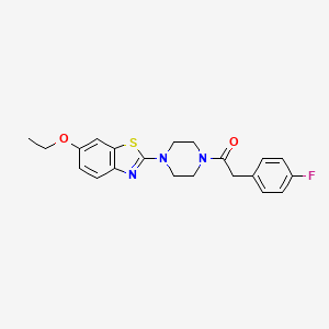 1-(4-(6-Ethoxybenzo[d]thiazol-2-yl)piperazin-1-yl)-2-(4-fluorophenyl)ethanone