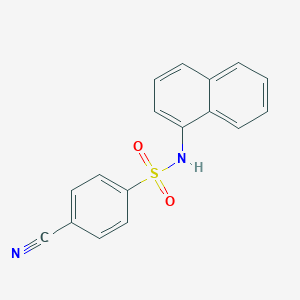 molecular formula C17H12N2O2S B263383 4-cyano-N-(1-naphthyl)benzenesulfonamide 