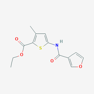 molecular formula C13H13NO4S B2633831 Ethyl 5-(furan-3-carboxamido)-3-methylthiophene-2-carboxylate CAS No. 1153280-94-4