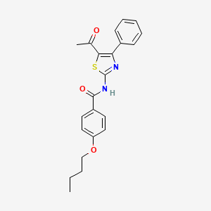 N-(5-acetyl-4-phenyl-1,3-thiazol-2-yl)-4-butoxybenzamide