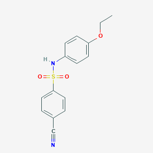 molecular formula C15H14N2O3S B263384 4-cyano-N-(4-ethoxyphenyl)benzenesulfonamide 