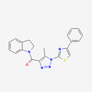 molecular formula C21H17N5OS B2633841 吲哚-1-基(5-甲基-1-(4-苯并噻唑-2-基)-1H-1,2,3-三唑-4-基)甲酮 CAS No. 1251547-10-0