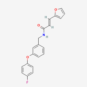 molecular formula C20H16FNO3 B2633843 (E)-N-(3-(4-fluorophenoxy)benzyl)-3-(furan-2-yl)acrylamide CAS No. 1226487-90-6