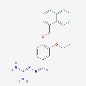 molecular formula C21H22N4O2 B2633844 (2Z)-2-[3-乙氧基-4-(萘-1-基甲氧基)苄亚胺基]肼基甲酰胺 CAS No. 725276-61-9