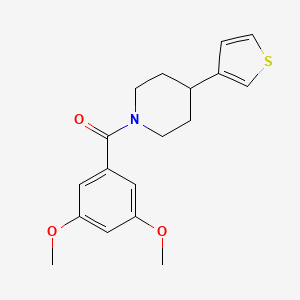 molecular formula C18H21NO3S B2633848 (3,5-Dimethoxyphenyl)(4-(thiophen-3-yl)piperidin-1-yl)methanone CAS No. 1396851-50-5
