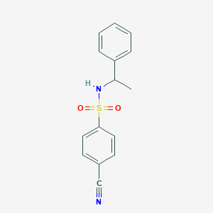 molecular formula C15H14N2O2S B263385 4-cyano-N-(1-phenylethyl)benzenesulfonamide 