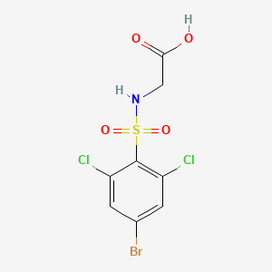 molecular formula C8H6BrCl2NO4S B2633857 2-(4-溴-2,6-二氯苯磺酰胺)乙酸 CAS No. 731815-65-9