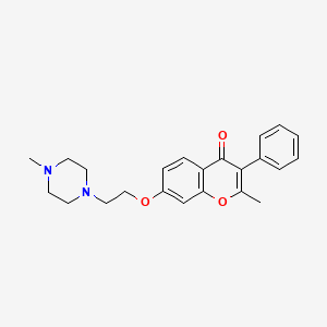 molecular formula C23H26N2O3 B2633864 2-methyl-7-(2-(4-methylpiperazin-1-yl)ethoxy)-3-phenyl-4H-chromen-4-one CAS No. 903204-79-5