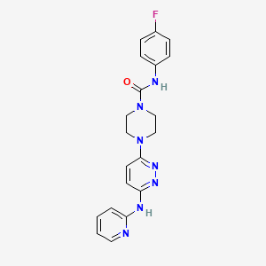 molecular formula C20H20FN7O B2633865 N-(4-fluorophenyl)-4-(6-(pyridin-2-ylamino)pyridazin-3-yl)piperazine-1-carboxamide CAS No. 1021223-71-1