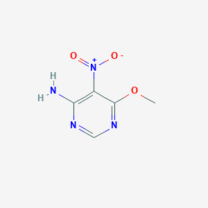 molecular formula C5H6N4O3 B2633880 6-甲氧基-5-硝基嘧啶-4-胺 CAS No. 73318-75-9