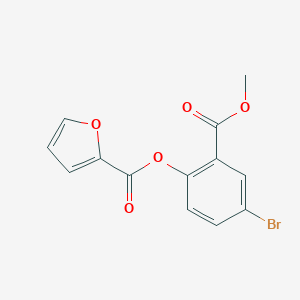 molecular formula C13H9BrO5 B263389 4-Bromo-2-(methoxycarbonyl)phenyl furan-2-carboxylate 