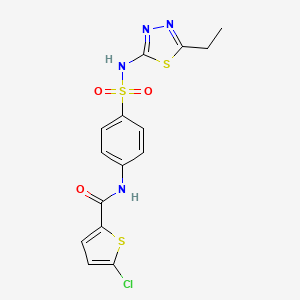 5-chloro-N-[4-[(5-ethyl-1,3,4-thiadiazol-2-yl)sulfamoyl]phenyl]thiophene-2-carboxamide