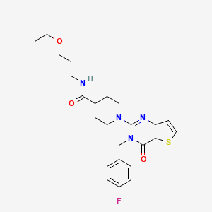 4-cyano-N-[4-(1H-1,2,4-triazol-1-ylmethyl)phenyl]benzamide