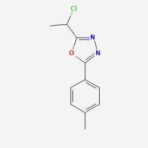 molecular formula C11H11ClN2O B2633902 2-(1-Chloroethyl)-5-(4-methylphenyl)-1,3,4-oxadiazole CAS No. 854137-53-4