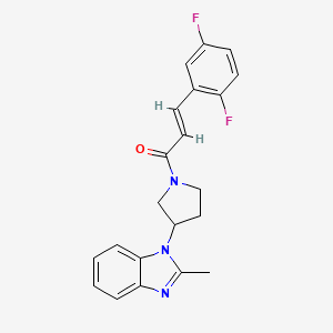 molecular formula C21H19F2N3O B2633904 (E)-3-(2,5-difluorophenyl)-1-(3-(2-methyl-1H-benzo[d]imidazol-1-yl)pyrrolidin-1-yl)prop-2-en-1-one CAS No. 2035021-84-0