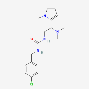 molecular formula C17H23ClN4O B2633909 1-(4-chlorobenzyl)-3-(2-(dimethylamino)-2-(1-methyl-1H-pyrrol-2-yl)ethyl)urea CAS No. 1207020-82-3