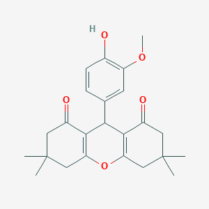 molecular formula C24H28O5 B263391 9-(4-Hydroxy-3-methoxyphenyl)-3,3,6,6-tetramethyl-3,4,5,6,7,9-hexahydro-2H-xanthene-1,8-dione 
