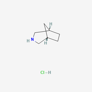 molecular formula C7H14ClN B2633915 3-azabicyclo[3,2,1]octane Hydrochloride CAS No. 20969-02-2; 279-82-3