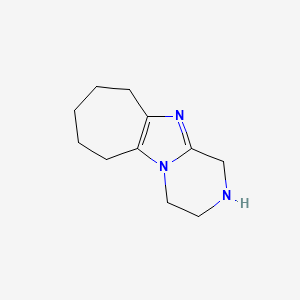 molecular formula C11H17N3 B2633919 2,5,8-三氮杂三环[7.5.0.0,2,7]十四-1(9),7-二烯 CAS No. 1341058-62-5