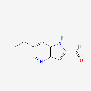 6-(propan-2-yl)-1H-pyrrolo[3,2-b]pyridine-2-carbaldehyde