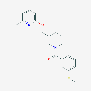molecular formula C20H24N2O2S B2633936 [3-[(6-Methylpyridin-2-yl)oxymethyl]piperidin-1-yl]-(3-methylsulfanylphenyl)methanone CAS No. 2380042-26-0