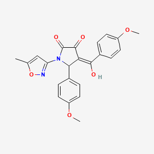 3-hydroxy-4-(4-methoxybenzoyl)-5-(4-methoxyphenyl)-1-(5-methylisoxazol-3-yl)-1H-pyrrol-2(5H)-one