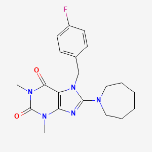 8-(azepan-1-yl)-7-(4-fluorobenzyl)-1,3-dimethyl-1H-purine-2,6(3H,7H)-dione