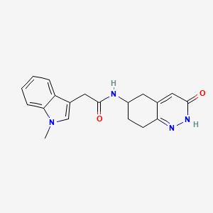 molecular formula C19H20N4O2 B2633944 2-(1-methyl-1H-indol-3-yl)-N-(3-oxo-2,3,5,6,7,8-hexahydrocinnolin-6-yl)acetamide CAS No. 1903432-78-9