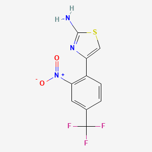 4-[2-Nitro-4-(trifluoromethyl)phenyl]-1,3-thiazol-2-amine