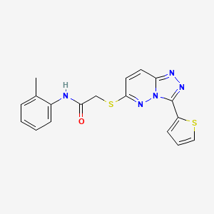 N-(2-methylphenyl)-2-[(3-thiophen-2-yl-[1,2,4]triazolo[4,3-b]pyridazin-6-yl)sulfanyl]acetamide