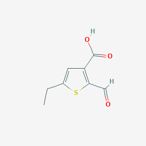 molecular formula C8H8O3S B2633959 5-Ethyl-2-formylthiophene-3-carboxylic acid CAS No. 69442-32-6