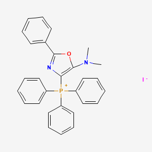 N,N-dimethyl-N-[2-phenyl-4-(1,1,1-triphenylphosphonio)-1,3-oxazol-5-yl]amine iodide
