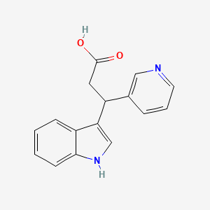 molecular formula C16H14N2O2 B2633974 3-(1H-indol-3-yl)-3-pyridin-3-ylpropanoic acid CAS No. 881040-99-9