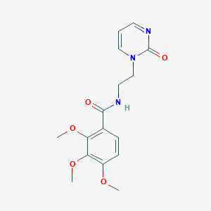 molecular formula C16H19N3O5 B2633983 2,3,4-trimethoxy-N-(2-(2-oxopyrimidin-1(2H)-yl)ethyl)benzamide CAS No. 2190365-33-2