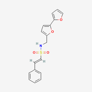 (E)-N-([2,2'-bifuran]-5-ylmethyl)-2-phenylethenesulfonamide