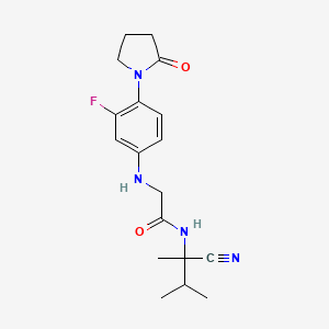 N-(1-cyano-1,2-dimethylpropyl)-2-{[3-fluoro-4-(2-oxopyrrolidin-1-yl)phenyl]amino}acetamide