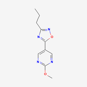 molecular formula C10H12N4O2 B2633998 5-(2-甲氧基嘧啶-5-基)-3-丙基-1,2,4-恶二唑 CAS No. 2034329-47-8