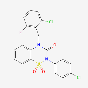 4-(2-chloro-6-fluorobenzyl)-2-(4-chlorophenyl)-2H-1,2,4-benzothiadiazin-3(4H)-one 1,1-dioxide