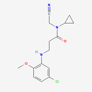 3-[(5-chloro-2-methoxyphenyl)amino]-N-(cyanomethyl)-N-cyclopropylpropanamide