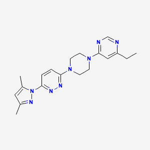 molecular formula C19H24N8 B2634014 3-(3,5-Dimethylpyrazol-1-yl)-6-[4-(6-ethylpyrimidin-4-yl)piperazin-1-yl]pyridazine CAS No. 2415503-68-1